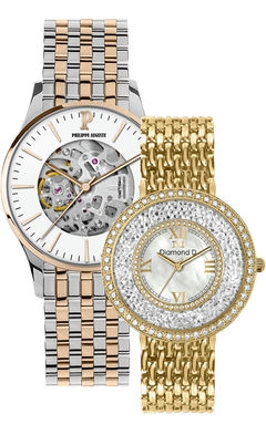 Đồng hồ Philippe Auguste PA5008G + Diamond D DD6013C